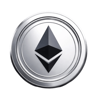 Grafický prvok s mincou Ethereum (ETH) vznášajúci sa